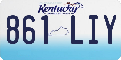 KY license plate 861LIY