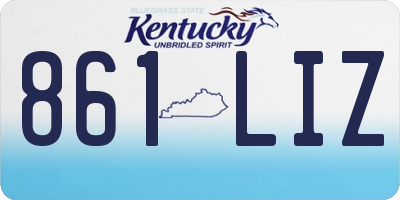 KY license plate 861LIZ