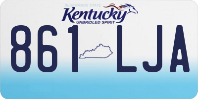 KY license plate 861LJA