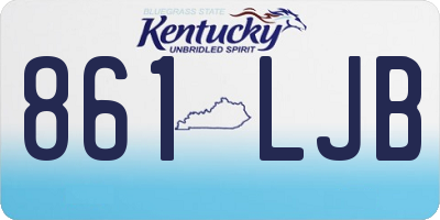 KY license plate 861LJB