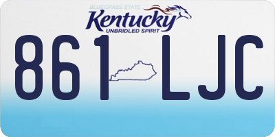 KY license plate 861LJC
