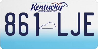 KY license plate 861LJE