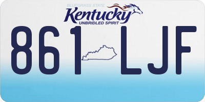 KY license plate 861LJF