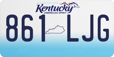KY license plate 861LJG