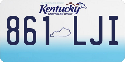 KY license plate 861LJI