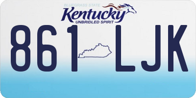 KY license plate 861LJK