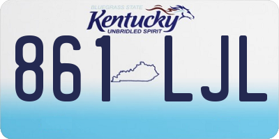 KY license plate 861LJL
