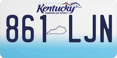 KY license plate 861LJN