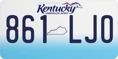 KY license plate 861LJO