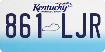 KY license plate 861LJR