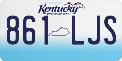 KY license plate 861LJS