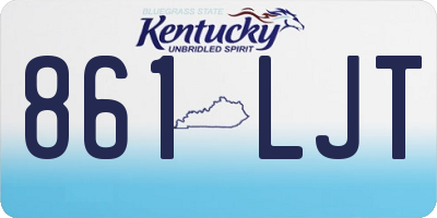 KY license plate 861LJT