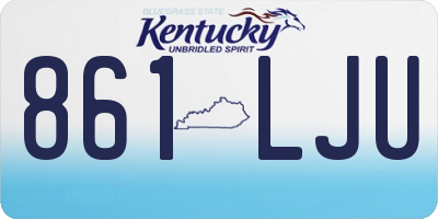 KY license plate 861LJU