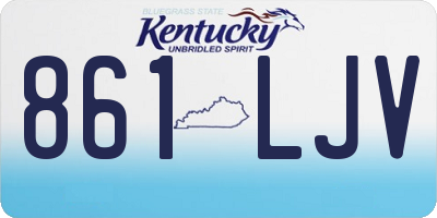 KY license plate 861LJV