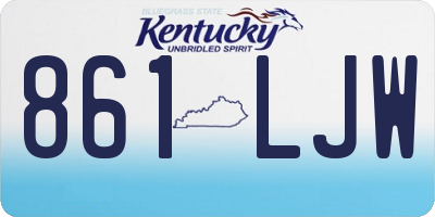 KY license plate 861LJW