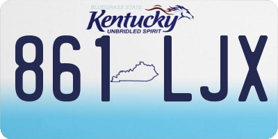 KY license plate 861LJX