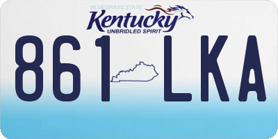 KY license plate 861LKA