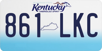 KY license plate 861LKC