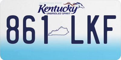KY license plate 861LKF