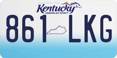 KY license plate 861LKG