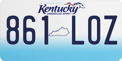 KY license plate 861LOZ