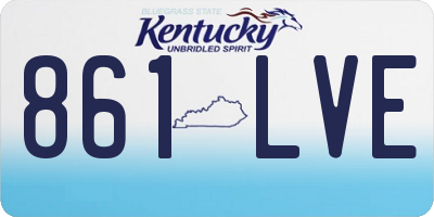 KY license plate 861LVE