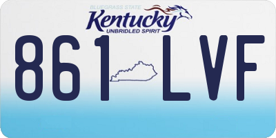 KY license plate 861LVF