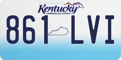 KY license plate 861LVI