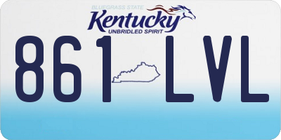 KY license plate 861LVL