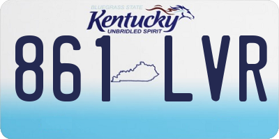 KY license plate 861LVR