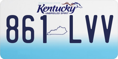 KY license plate 861LVV