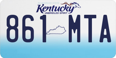 KY license plate 861MTA
