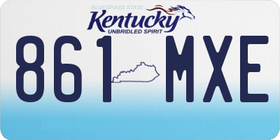 KY license plate 861MXE