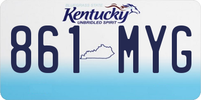 KY license plate 861MYG