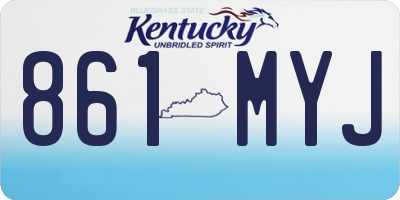 KY license plate 861MYJ