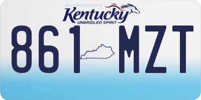 KY license plate 861MZT