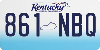 KY license plate 861NBQ