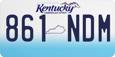 KY license plate 861NDM