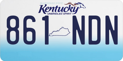 KY license plate 861NDN