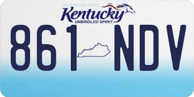 KY license plate 861NDV