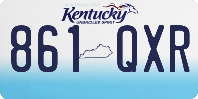 KY license plate 861QXR