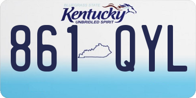 KY license plate 861QYL