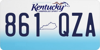 KY license plate 861QZA