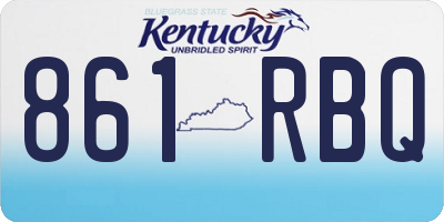 KY license plate 861RBQ