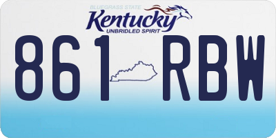 KY license plate 861RBW