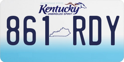 KY license plate 861RDY