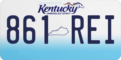 KY license plate 861REI