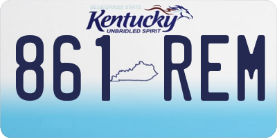 KY license plate 861REM