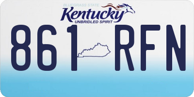 KY license plate 861RFN