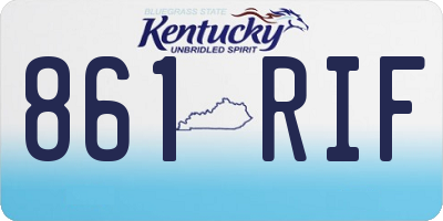 KY license plate 861RIF